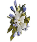 Blue and White Elegance Corsage from Olney's Flowers of Rome in Rome, NY